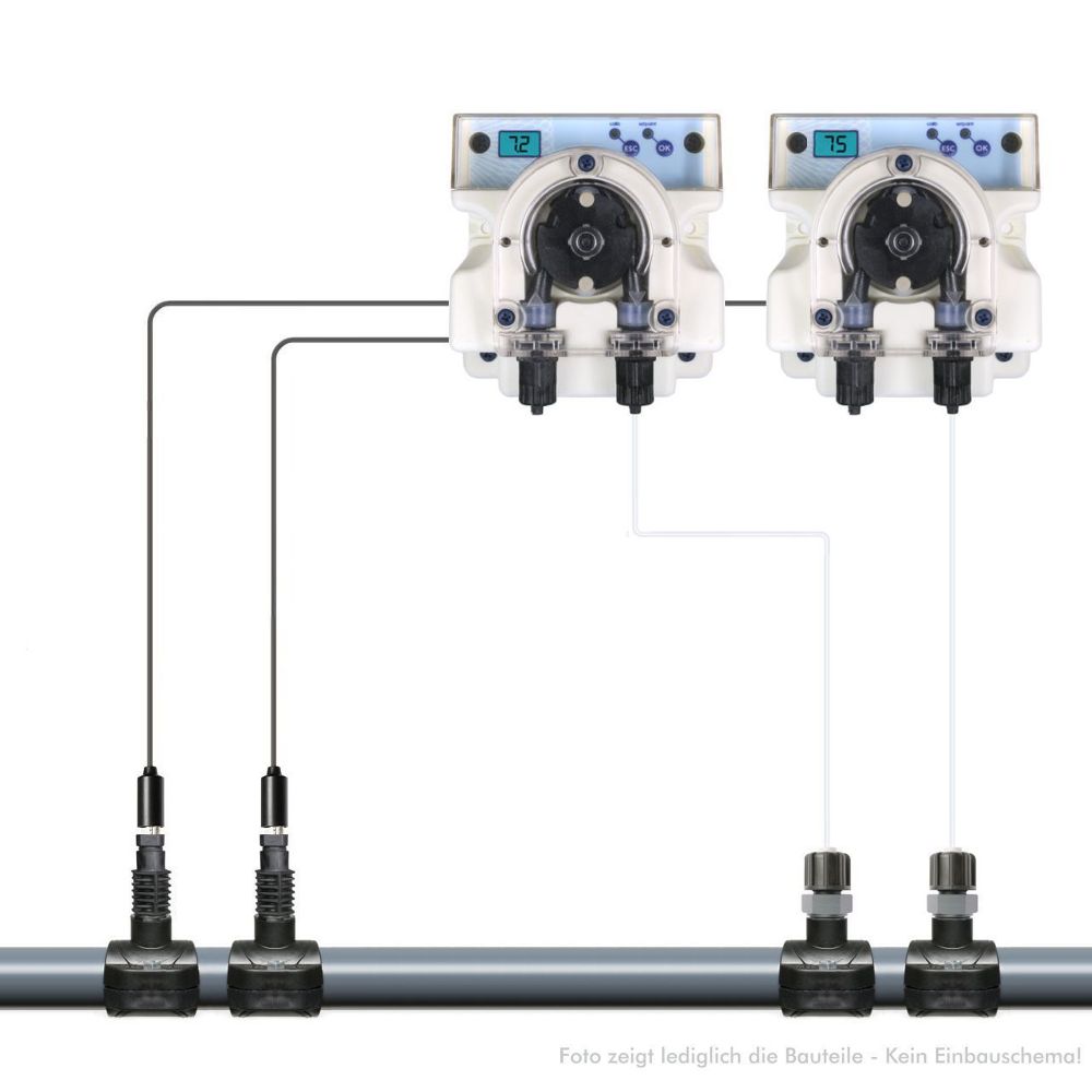 GT PoolNova PH + REDOX (Chlor) automatische Dosieranlage ohne ABS ohne Bypass inkl. Zubehör
