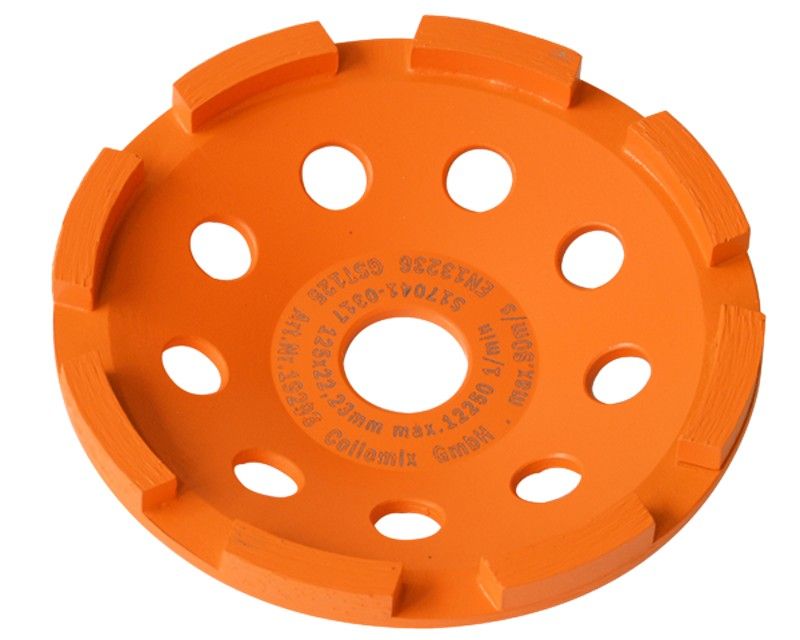 Collomix Schleiftopf GST 125 Grinder orange Ø 125 H 22 mm