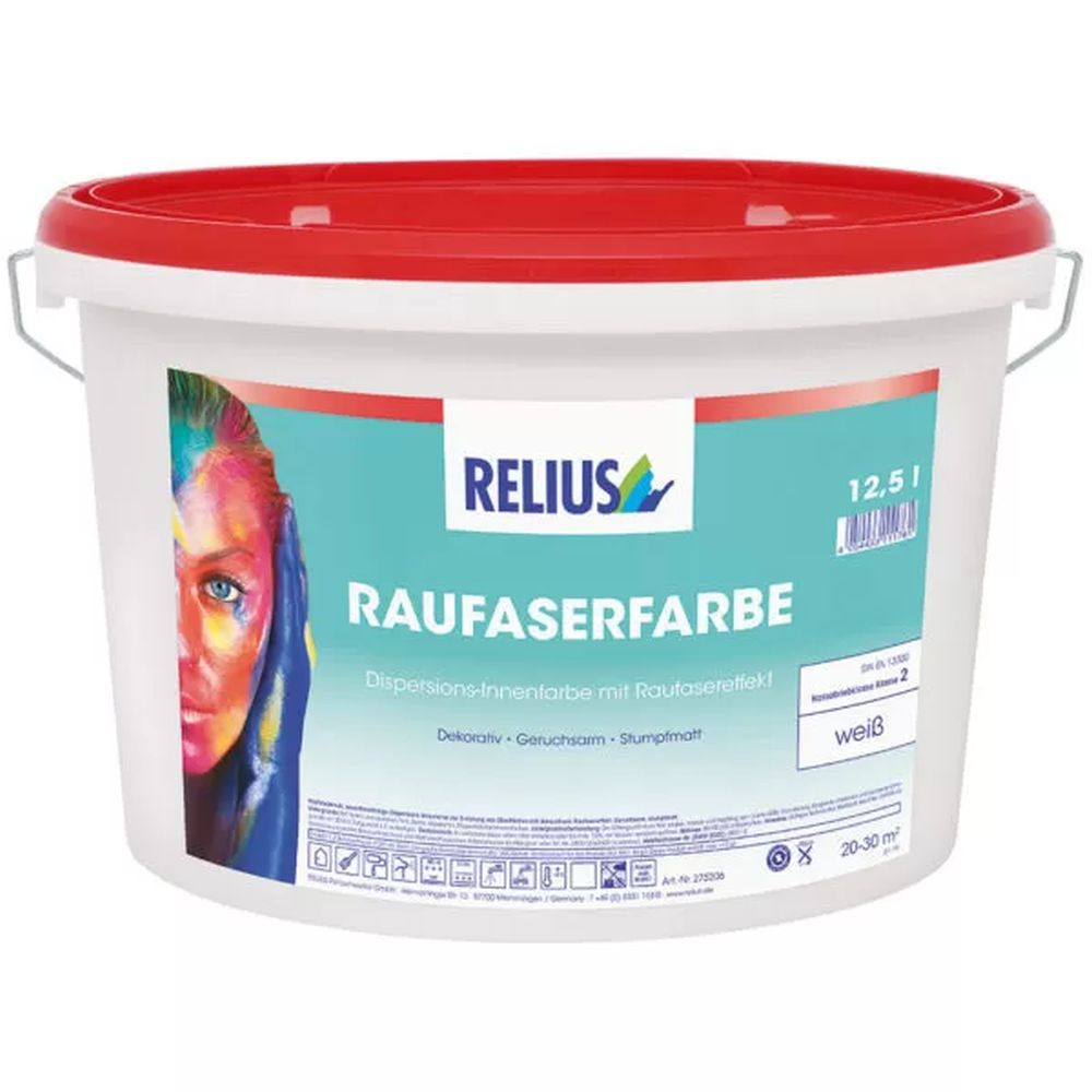 Relius Raufaserfarbe Innenfarbe Wandfarbe weiss 3 Liter