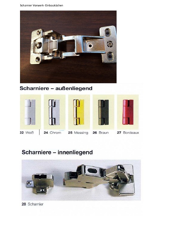 1 x VORWERK Hettich Scharnier Topfband Möbelband Topfscharnier Braun NEU 11530016 - 4405/72 VEK22