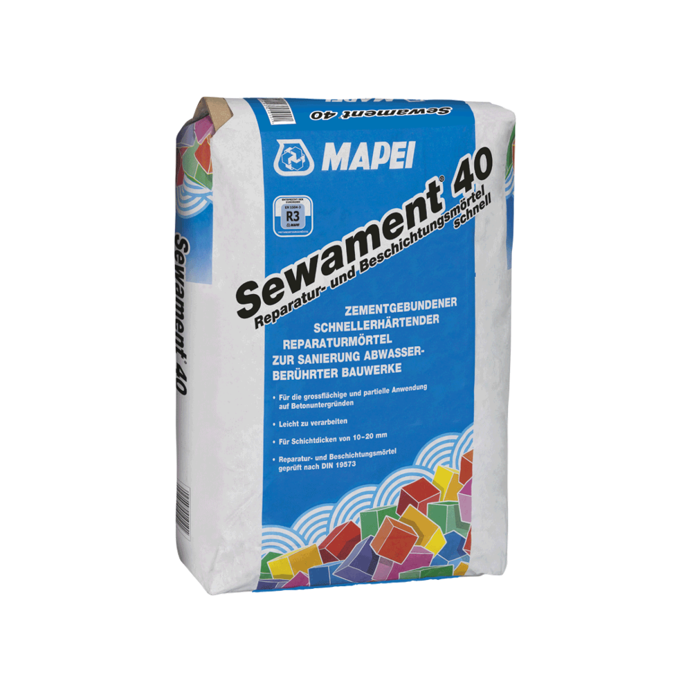 Mapei Sewament 40 Reparaturmörtel & Beschichtungsmörtel 25 kg