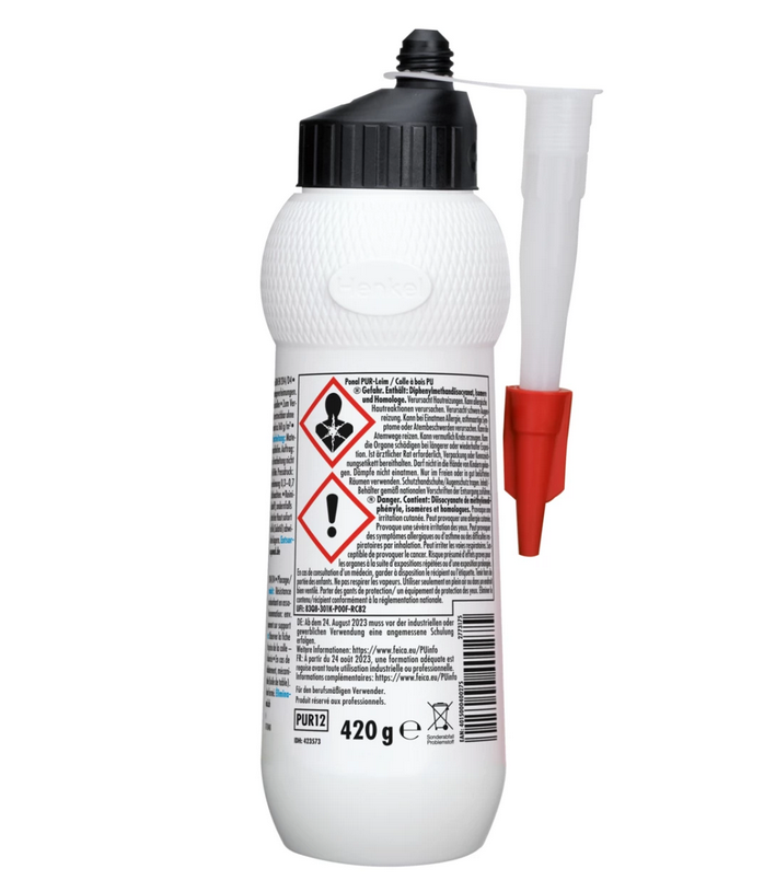 Henkel Ponal PUR12 PUR-Holzleim Leim 420g Lösemittelfrei Wasserbeständig