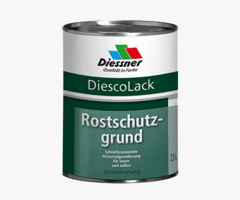 Diessner DiescoLack Rostschutzgrund Grundierung Stahl & Eisen grau innen 1 Liter