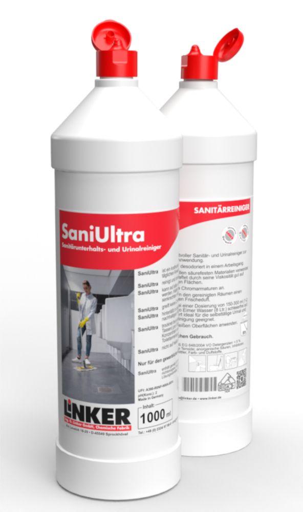 Linker Chemie SaniUltra Sanitär Bad Reiniger Urinalreiniger Reiniger 1 Liter Flasche