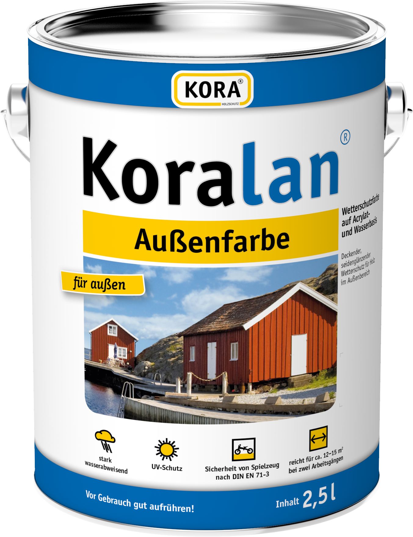 KORA Koralan Außenfarbe Blau 0,75 Liter