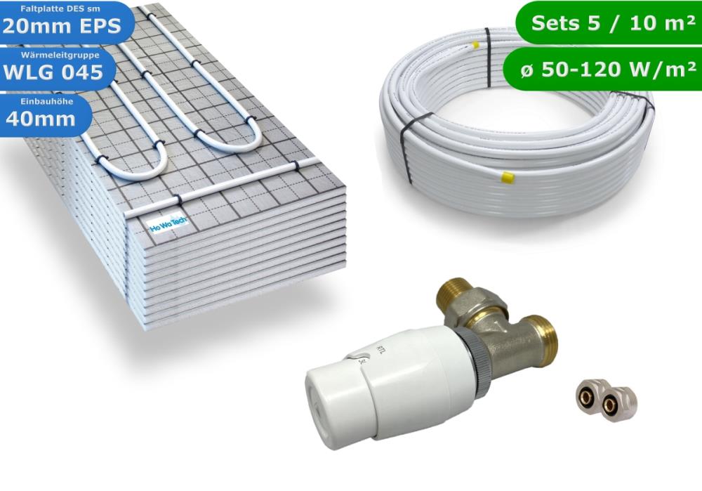 HWT TAC Fußbodenheizung Set & RTL Ventil Eck