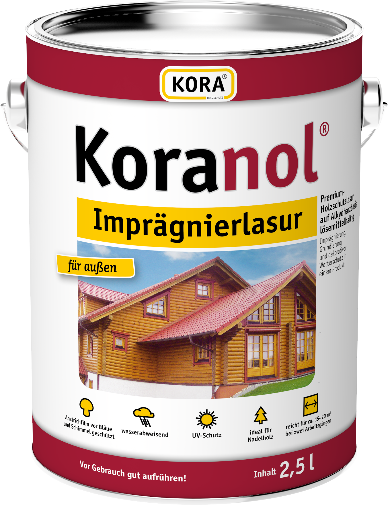 KORA Koranol Imprägnierlasur Ebenholz 0,75 Liter