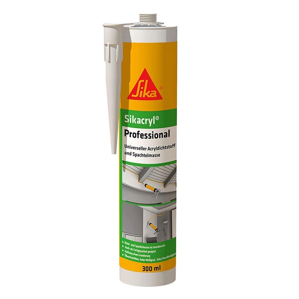 12 x Sika Sikacryl® Professional Acryl weiss 300 ml - Dichtstoff & Spachtelmasse