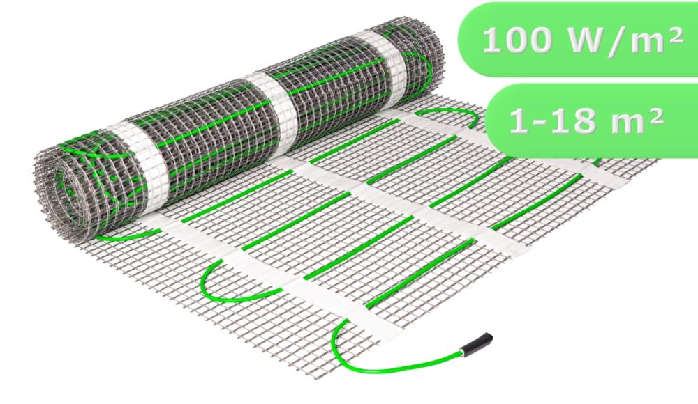 HWT Fußbodenheizung Set Basic TWIN 100 W/m² ohne Regelung