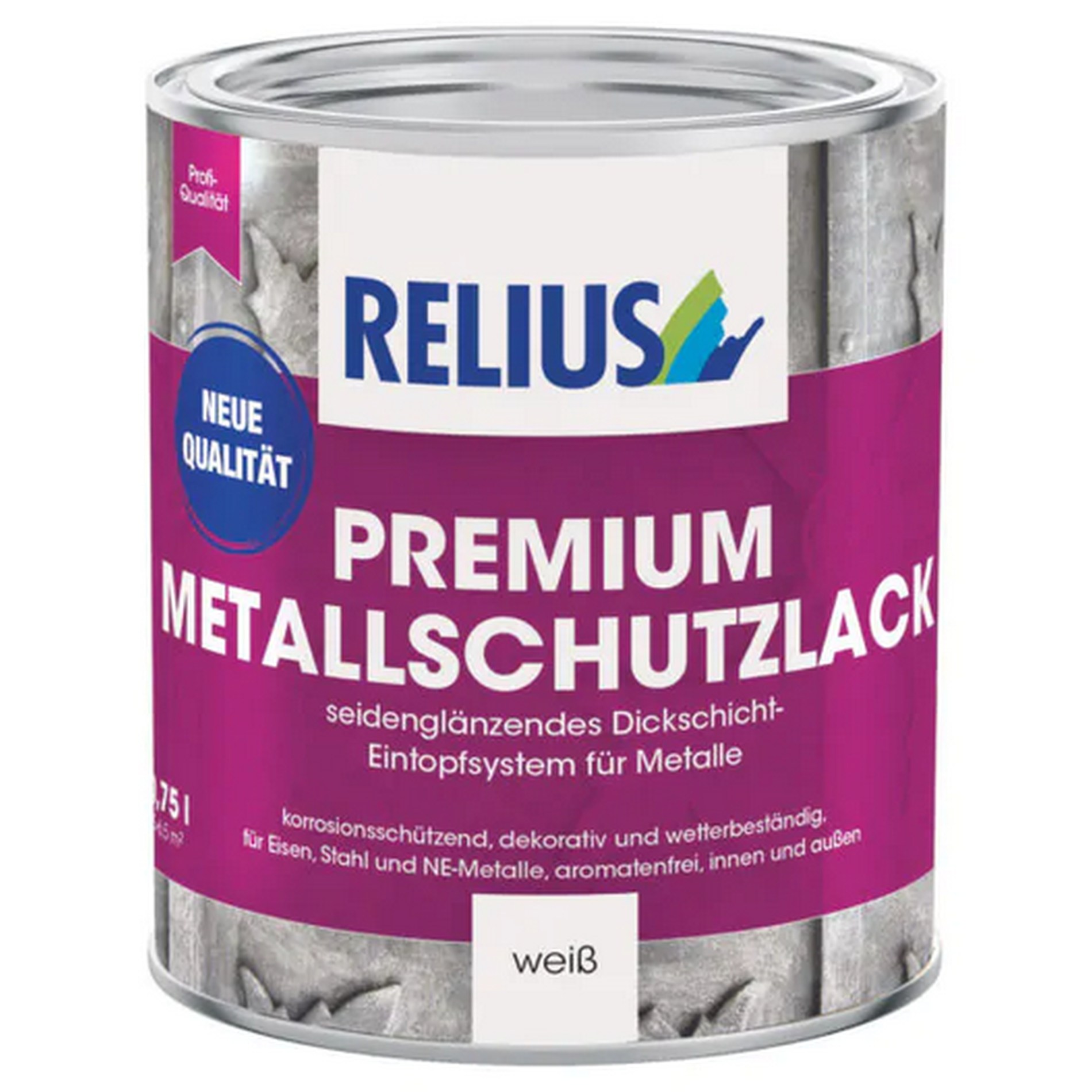 Relius Premium Metallschutzlack Lack 6 Farbtöne