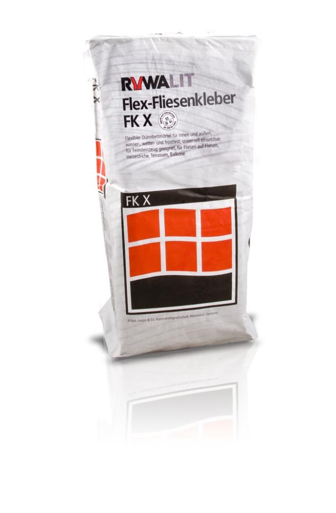 42 Sack Rywa Rywalit FK X Flexkleber Fliesenkleber C2TE S1 für innen & außen 25 kg