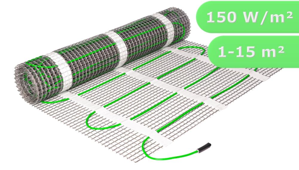 HWT Fußbodenheizung elek. Classic TWIN 150 W/m² ohne Regler